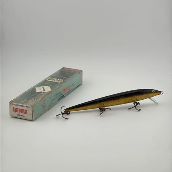 Vintage RAPALA Wobbler The Original Finnish Minnow Lure Kelluva Retired In Box - Picture 1 of 5